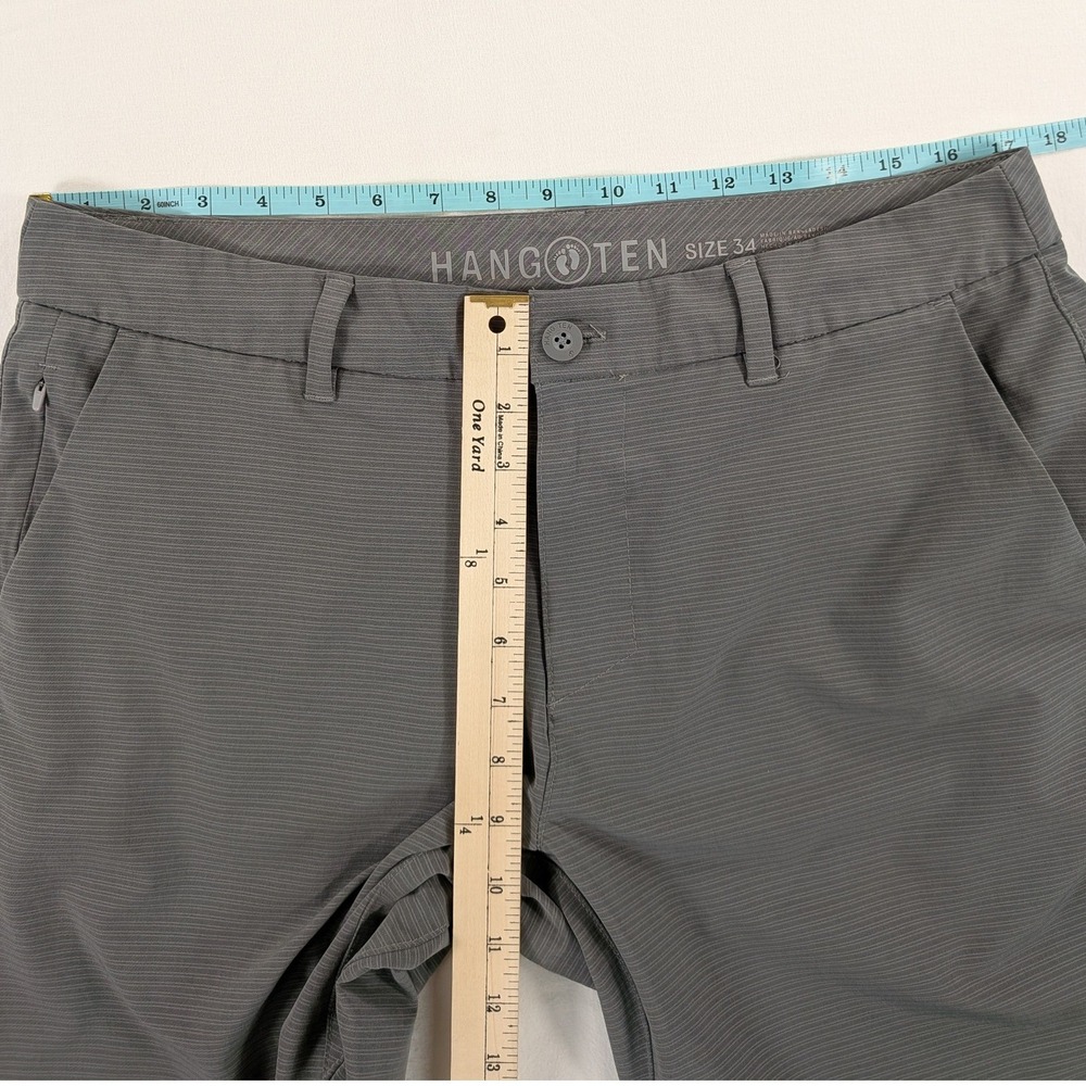 Hang Ten Shorts Mens 34 Grey Stretch Hybrid Golf Surf Skate Casual Athleisure - Picture 5 of 12